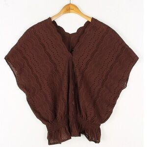 GU Brown Large CroChet Tops